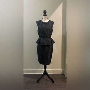 Black Peplum Cocktail Dress